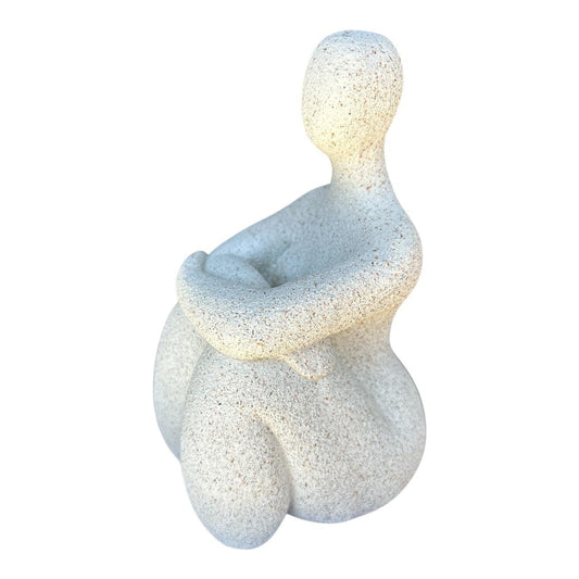 233251 Figurine Craft - White Plus Size Lady Resting - Future Decor