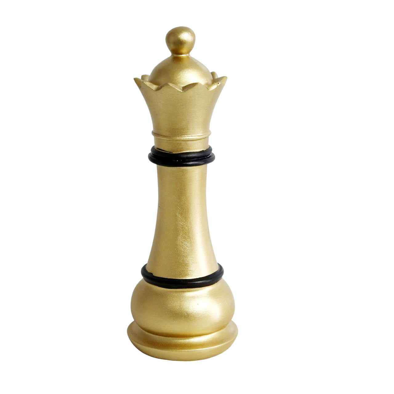 Chess Piece - Gold, Black Trimming Queen