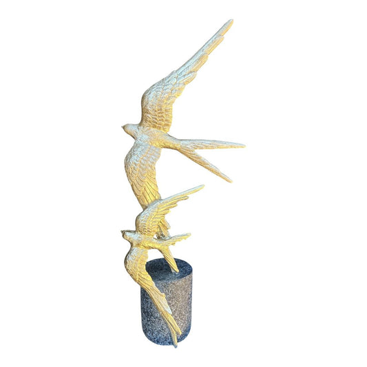 Animal Craft - Two Gold Swallows - Future Decor