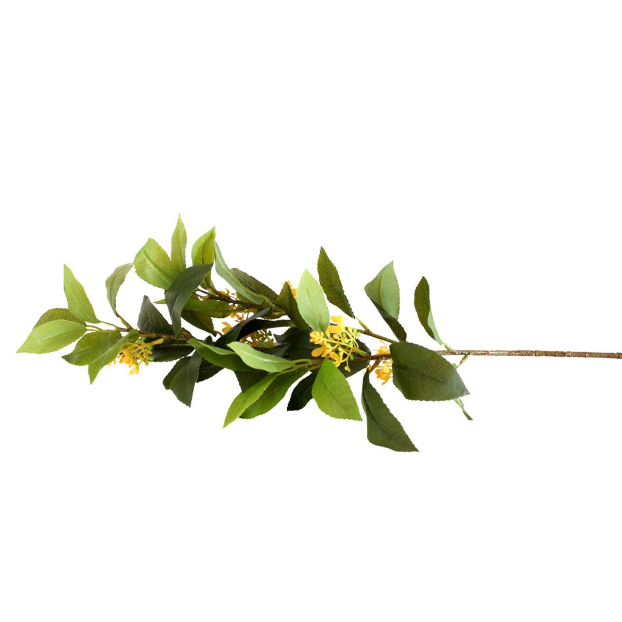 Artificial Yellow Flowers And Green Leaves Branch - Future Decor