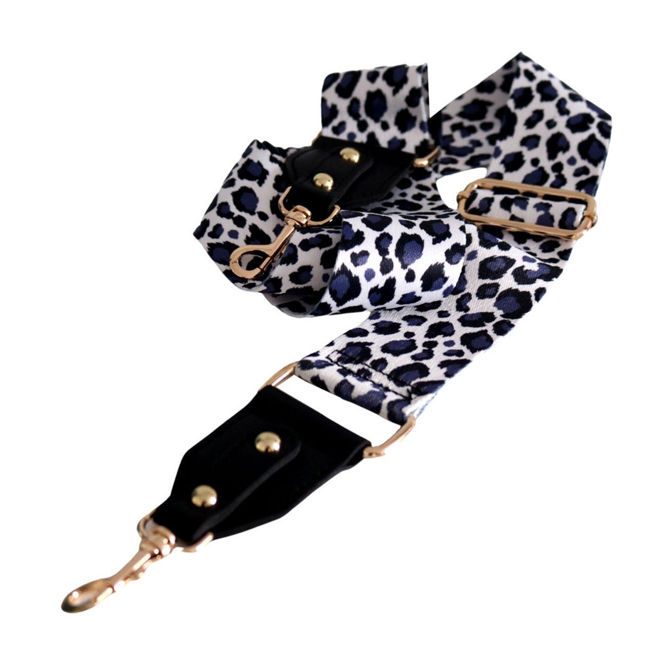 Bag Strap - White And Purple Leopard Print - Future Decor