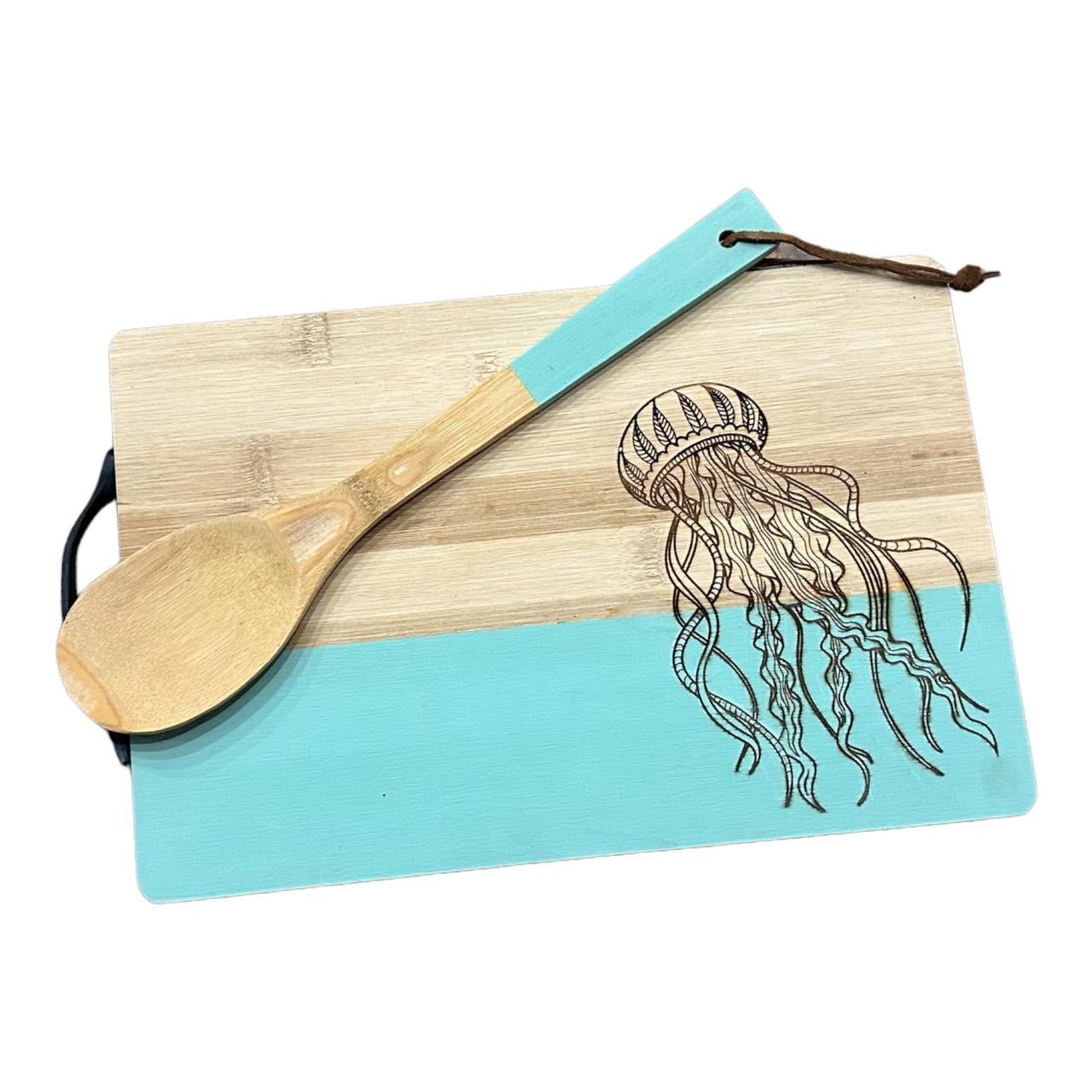 Bamboo Board Engraved - Jelly Fish - Future Decor