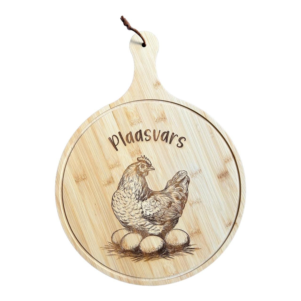 Bamboo Board Round with Handle - Plaasvars - Future Decor