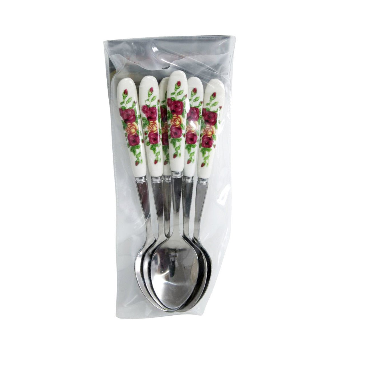 Cake Spoon Set - Dark Pink and Yellow Roses - Future Decor