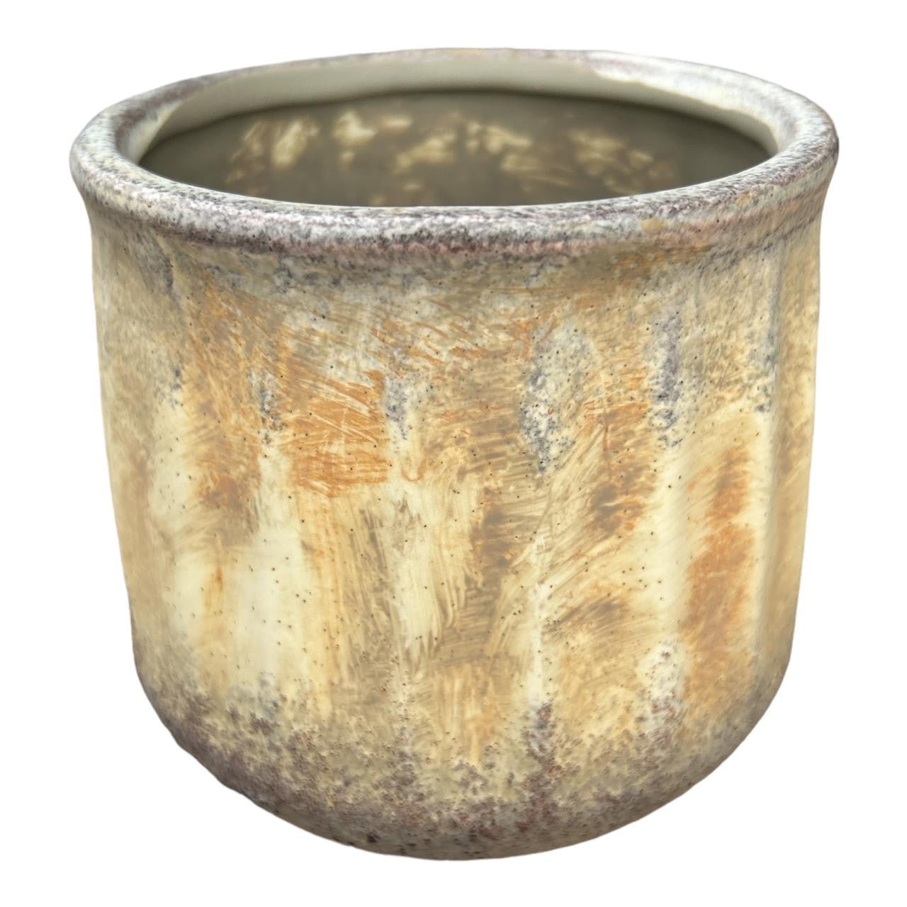 Ceramic Colum Pot - Rustic Beige Tones - Future Decor