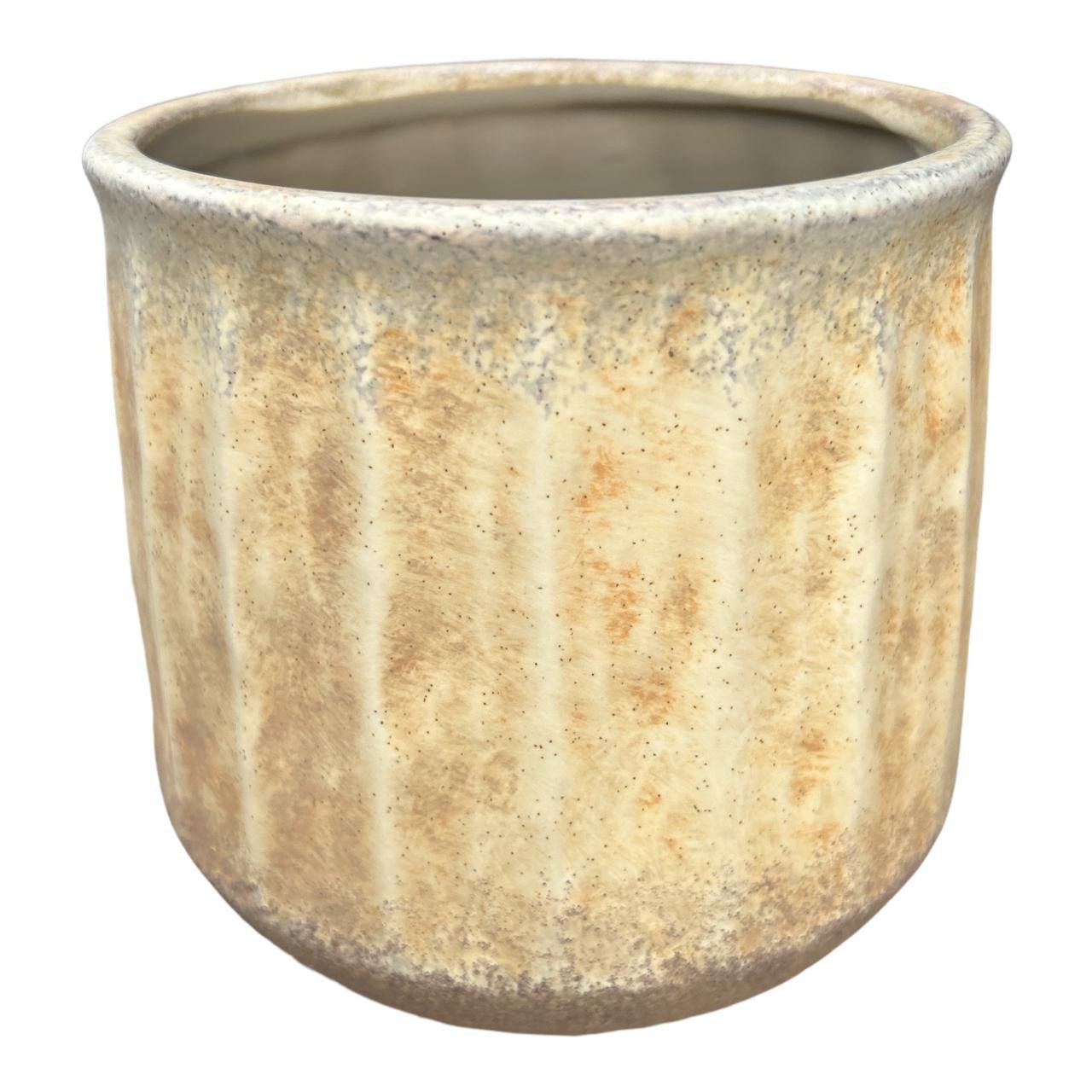 Ceramic Colum Pot - Rustic Beige Tones - Future Decor