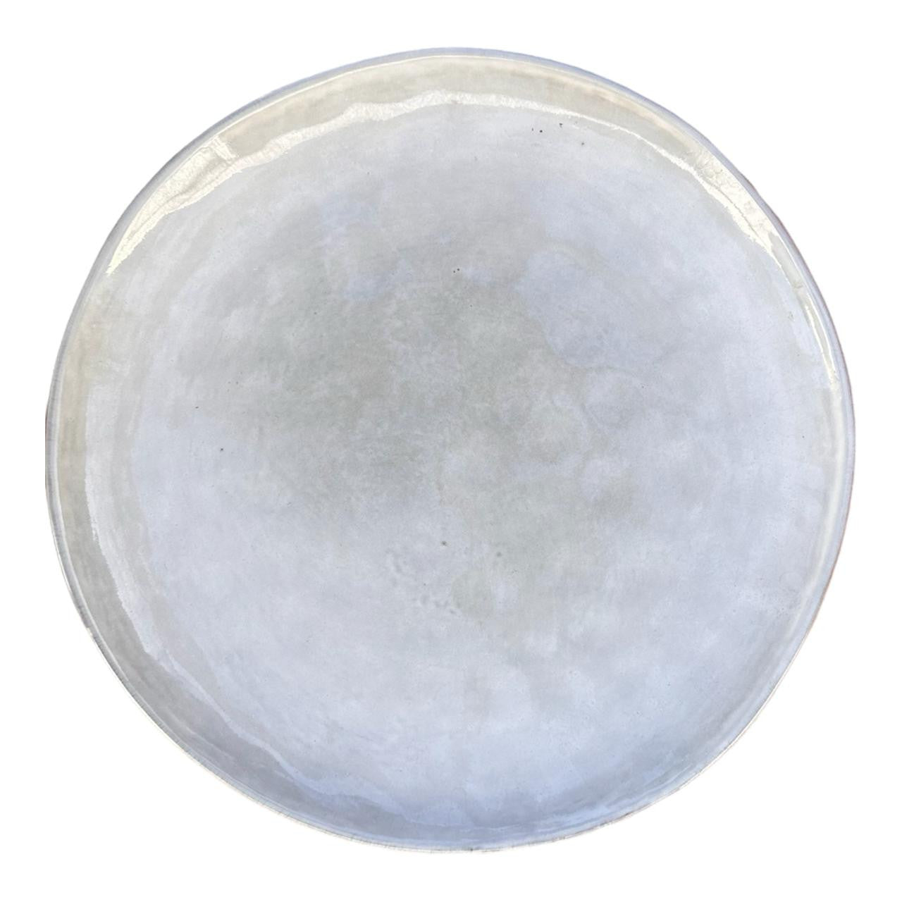 Ceramic Dinner Plate - Grey, Speckle White - Future Decor