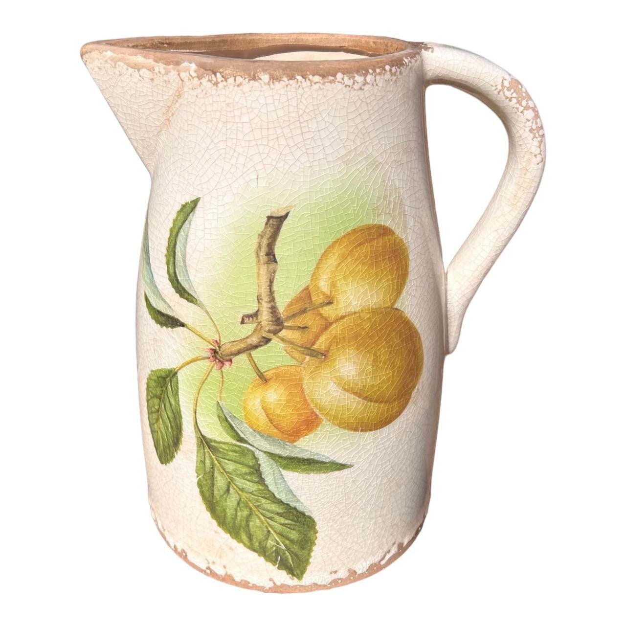 Ceramic Jug - Yellow Peach Branch - Future Decor