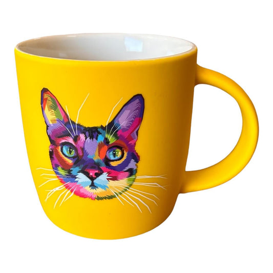 Ceramic Mug - Rainbow Cat, Yellow - Future Decor