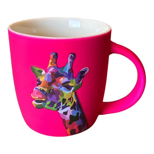 Ceramic Mug - Rainbow Giraffe, Pink - Future Decor