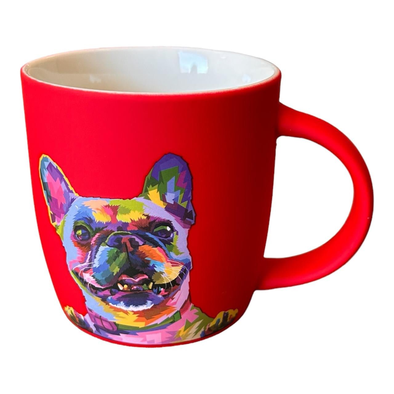 Ceramic Mug - Rainbow Pug, Red - Future Decor