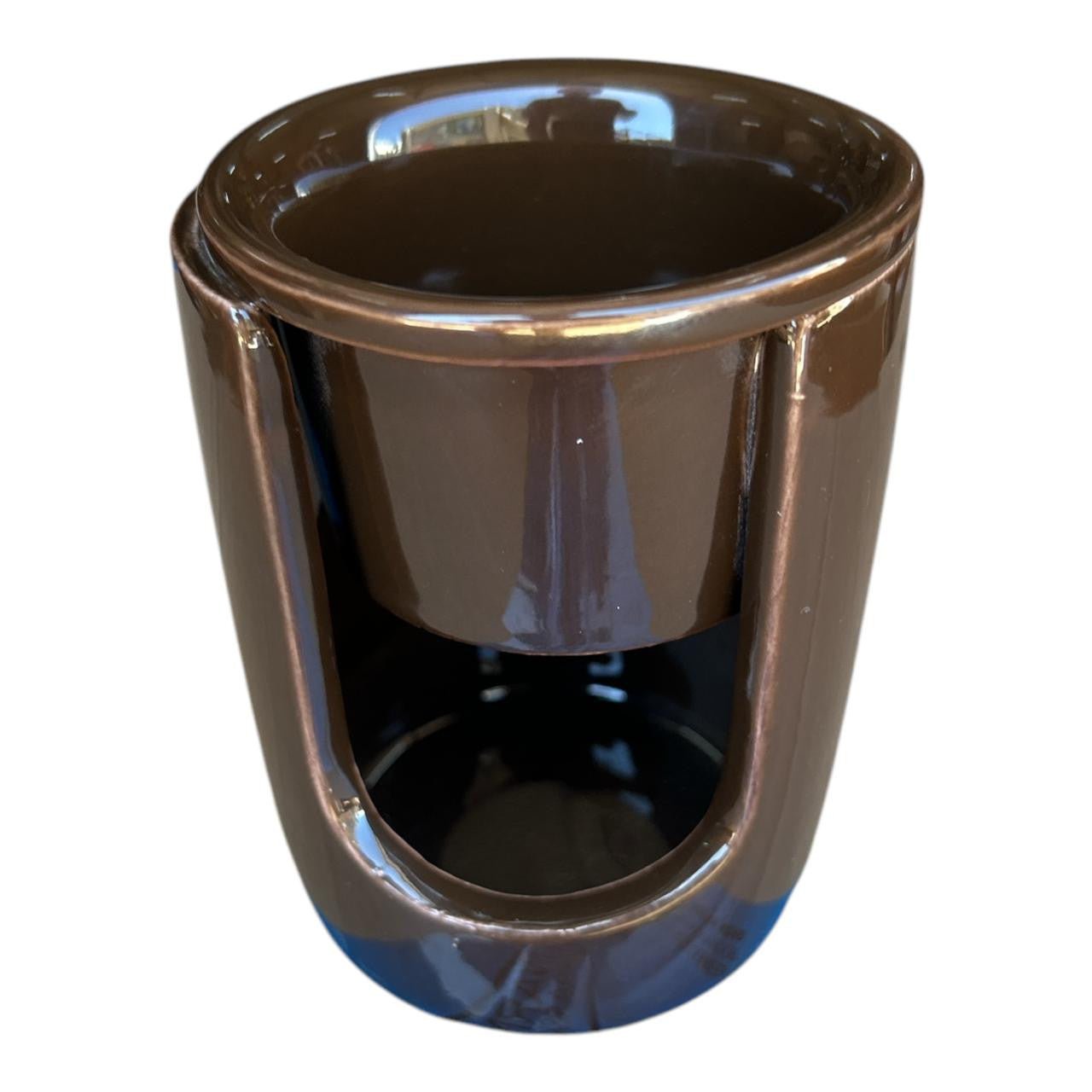 Ceramic Oil Burner 11cm - Glossy Brown - Future Decor