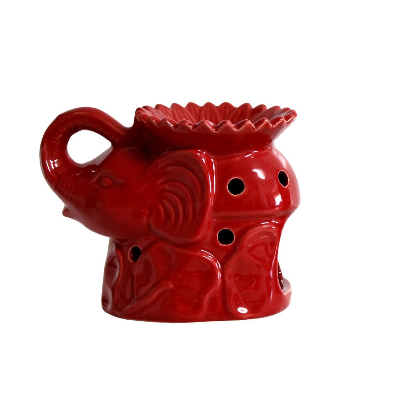 Ceramic Oil Burner - Red Elephant - Future Decor