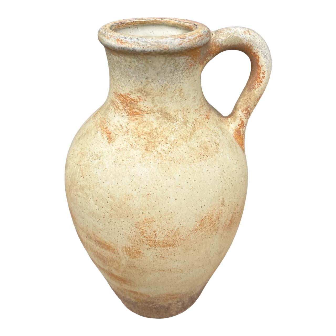 Ceramic One Arm Vase - Rustic Beige Colours - Future Decor