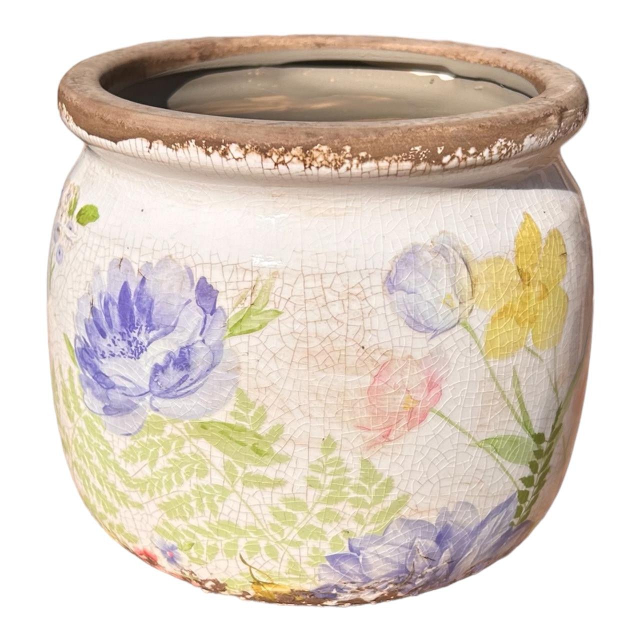 Ceramic Pot Planter - Wild Flower Garden - Future Decor