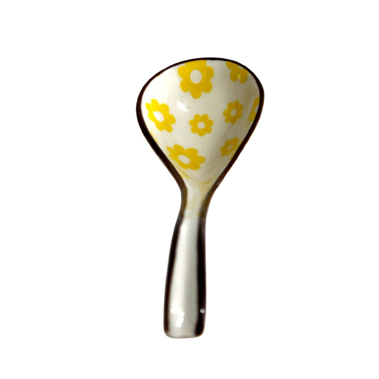 Ceramic Spoon Holder - Yellow Flowers - Future Decor