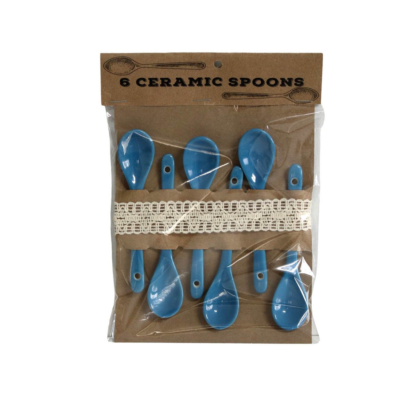 Ceramic Spoons - Light Blue 6 Piece - Future Decor