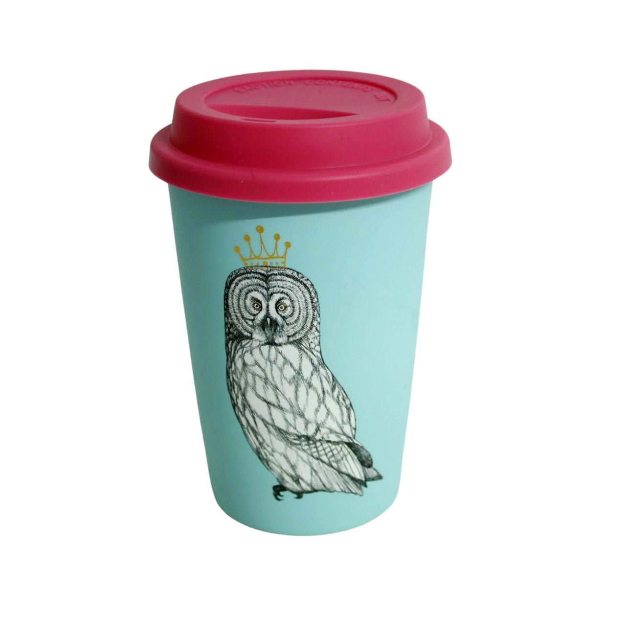 Ceramic Travel Mug - Light Blue, Owl - Future Decor