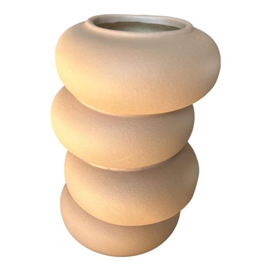 Ceramic Vase - Gold Four Stacked - Future Decor