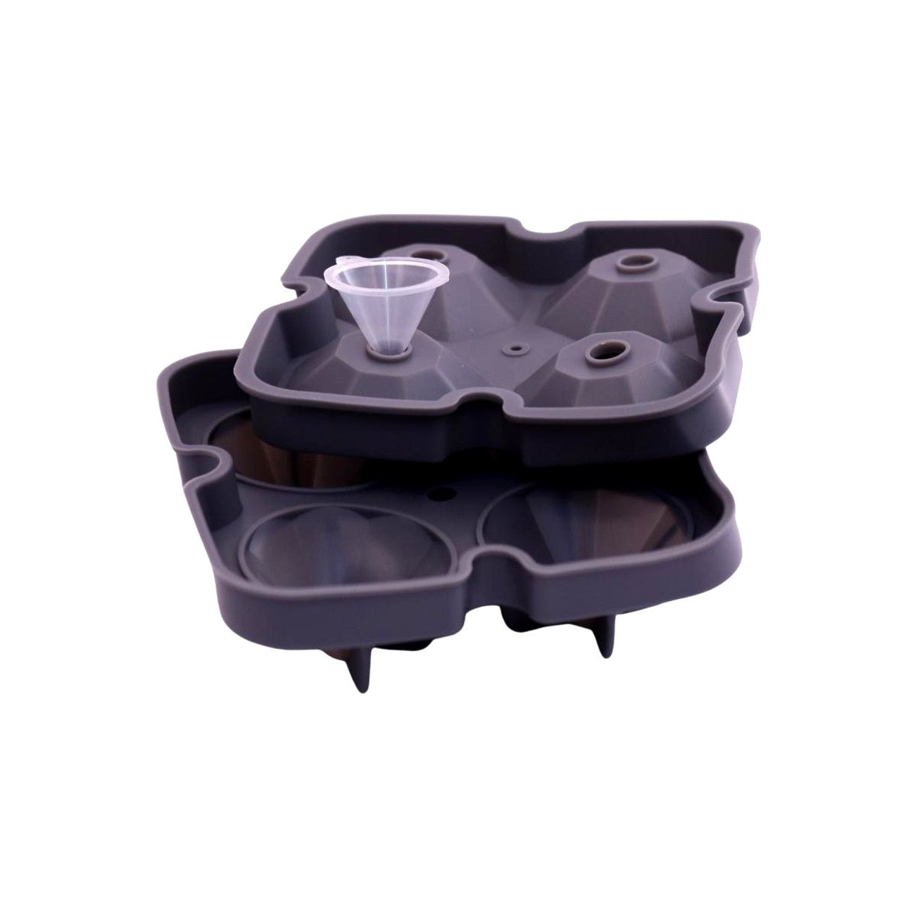 Charcoal 4 Ice Silicone Tray - Diamond Ice - Future Decor