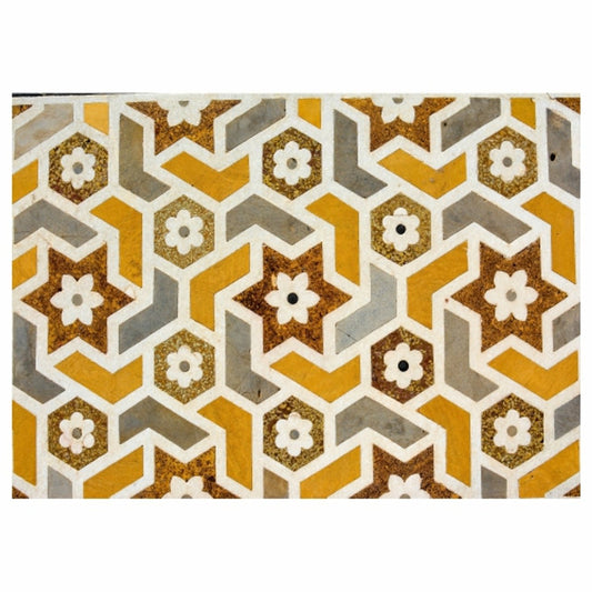 Disposable Placemat - Mustard Abstract - 24 Pack - Future Decor