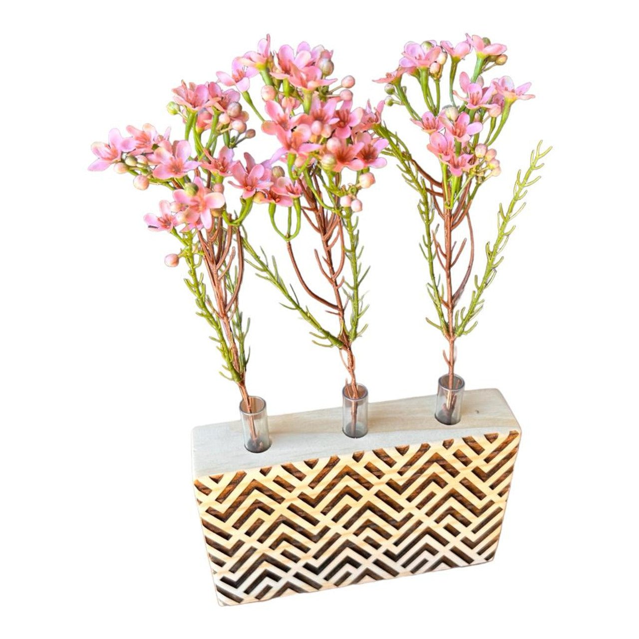 Flower Holder 3 Hole Tube - Zig Zag - Future Decor