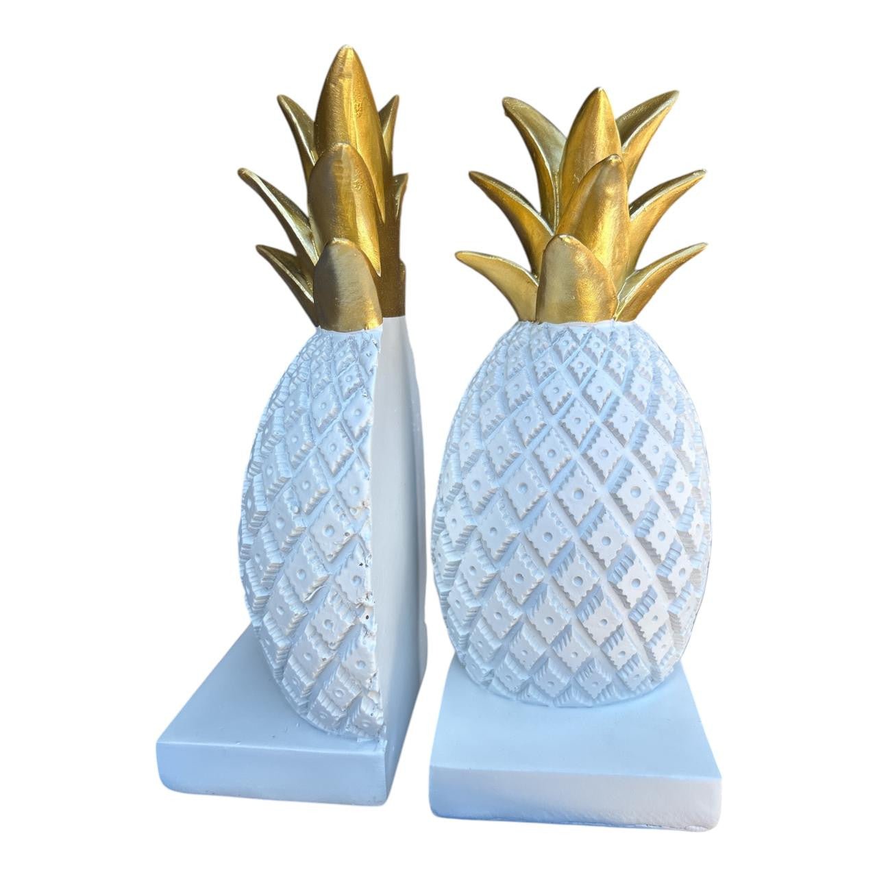 Fruit Craft - White Pineapple Bookends - Future Decor