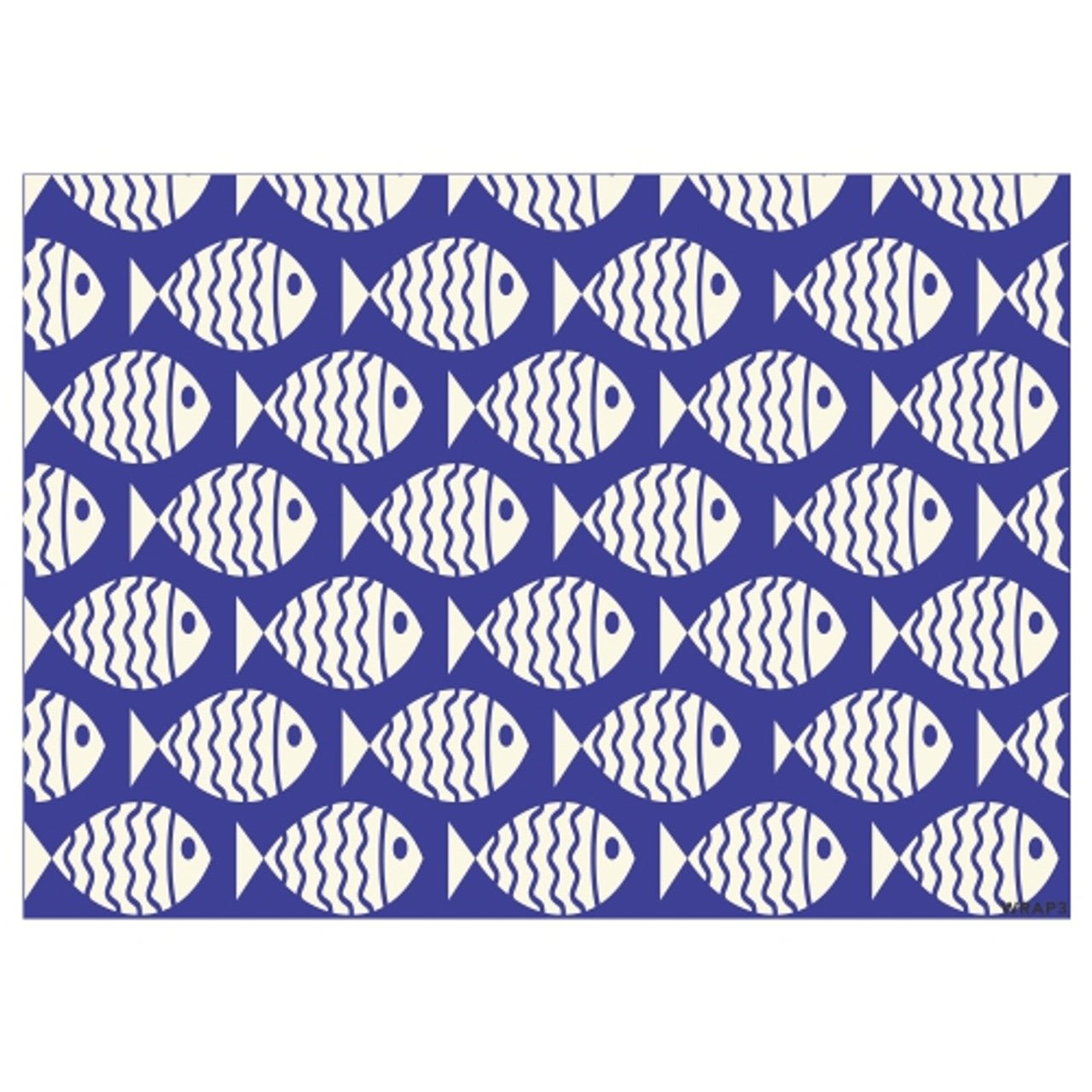 Gift Wrap Sheet - Blue Cream Fish - Future Decor