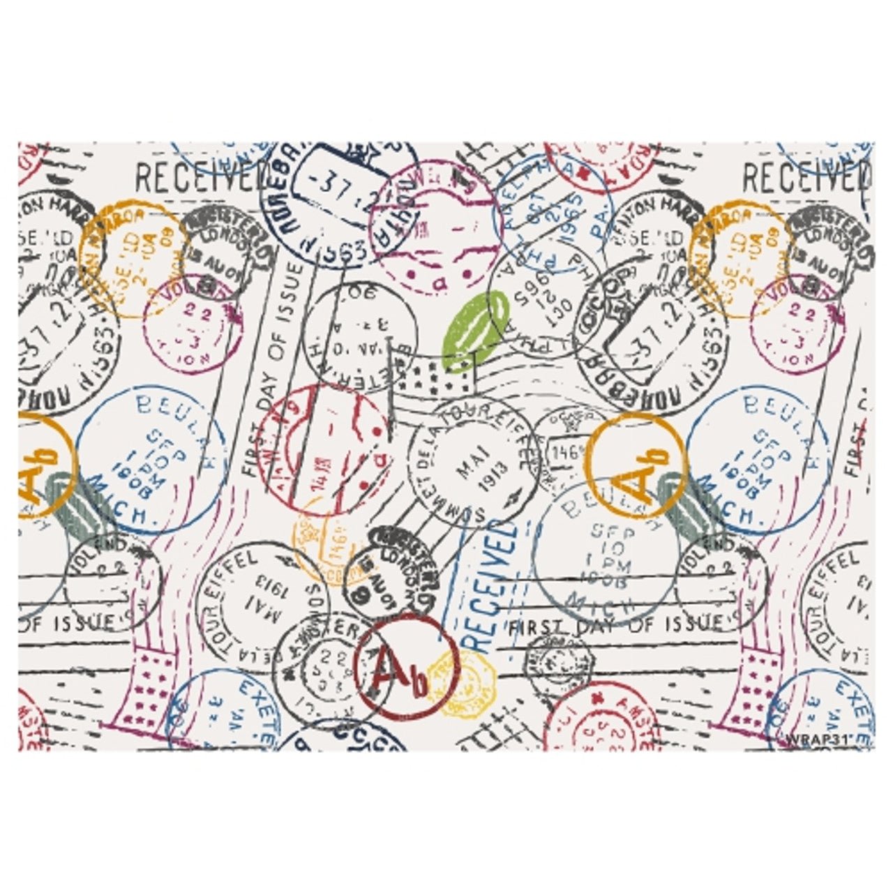 Gift Wrap Sheet - Colourful Stamp - Future Decor