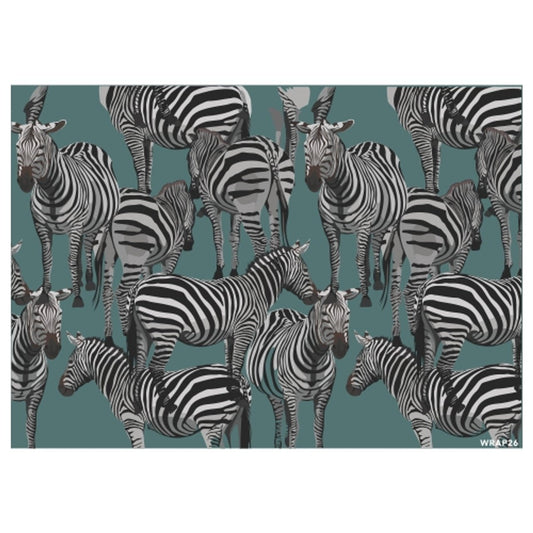 Gift Wrap Sheet - Green Zebra - Future Decor