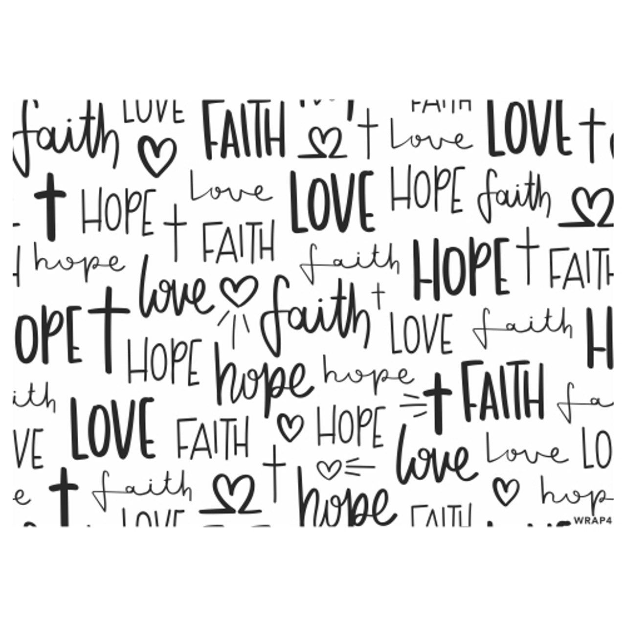 Gift Wrap Sheet - Love Hope Faith - Future Decor