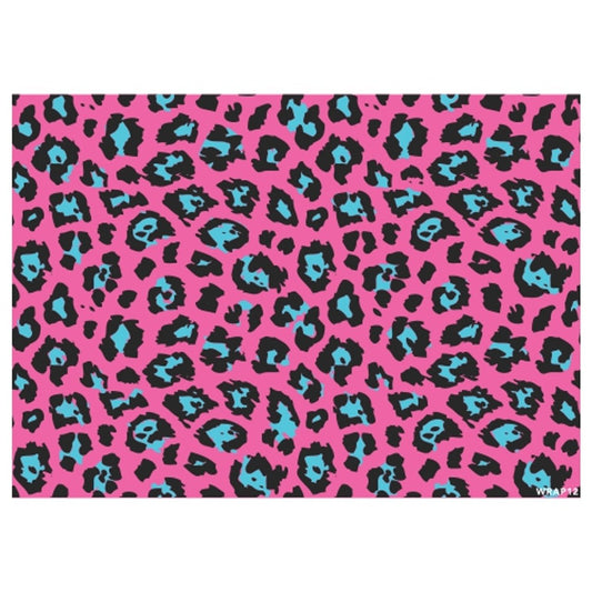 Gift Wrap Sheet - Pink Blue Cheetah - Future Decor