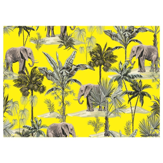 Gift Wrap Sheet - Yellow Elephant - Future Decor