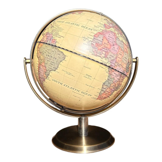 Globe - Retro Earth, Gold Fixtures 20cm - Future Decor