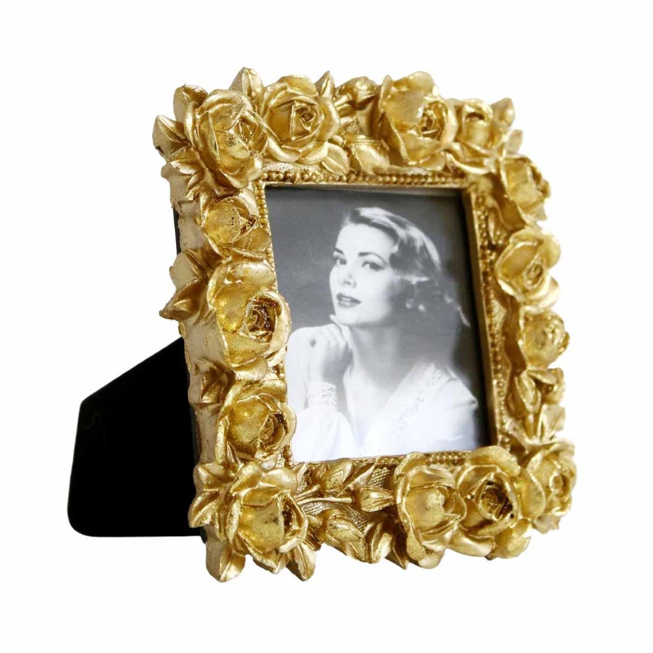 Gold Square Roses Photoframe - Future Decor