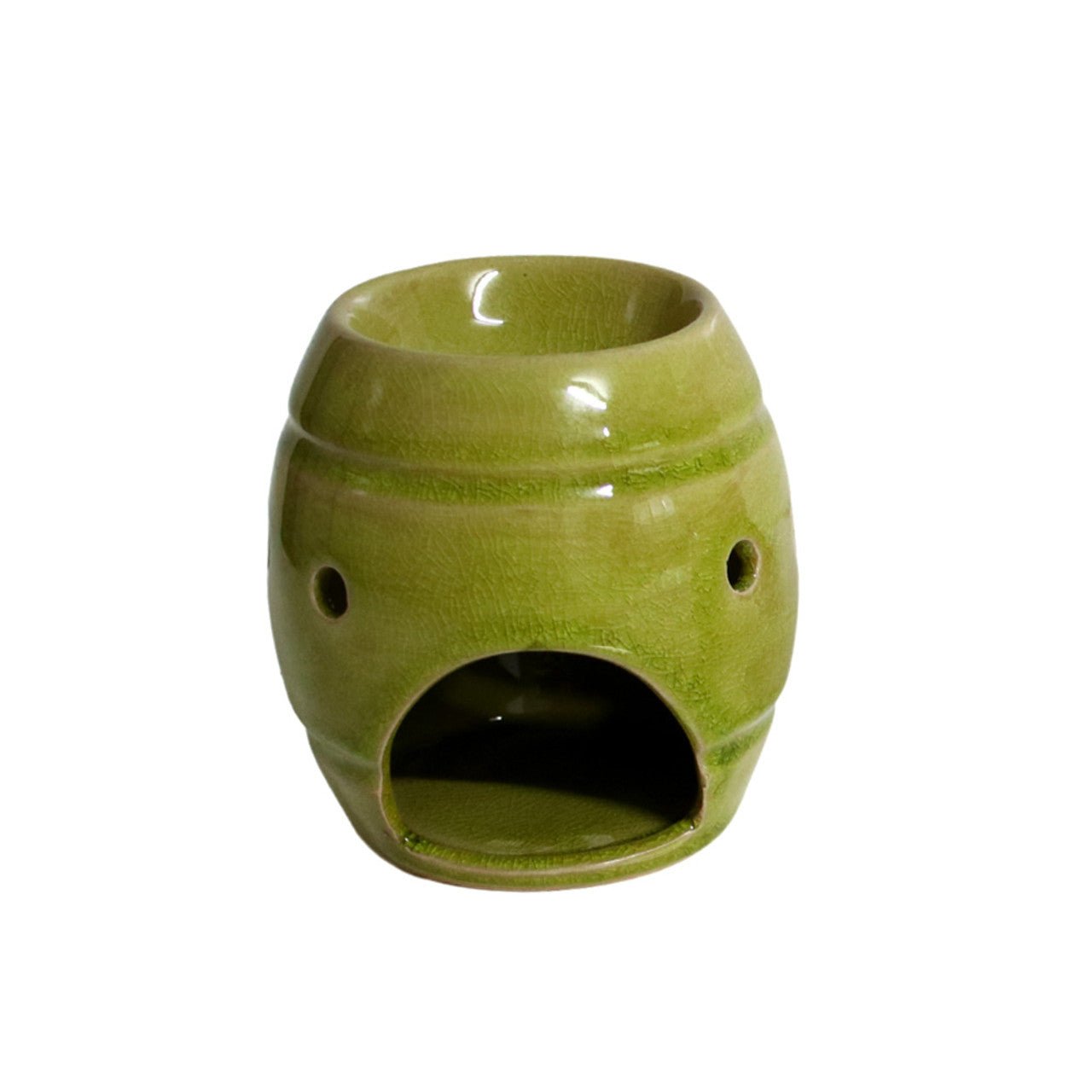 Green Barrel Ceramic Oil Burner - Deer Head - Future Decor