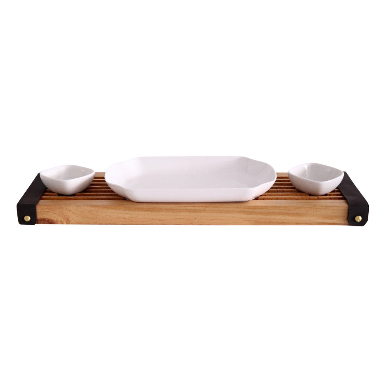 Groove Tray - Serve Plate And Side Bowls - Future Decor