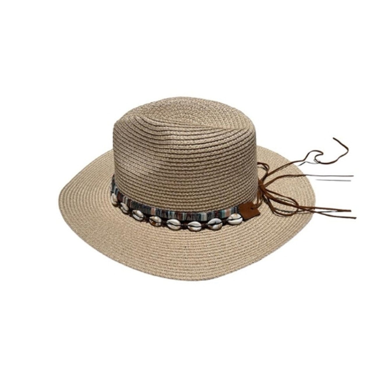 Hat - Brown With Shell Band - Future Decor