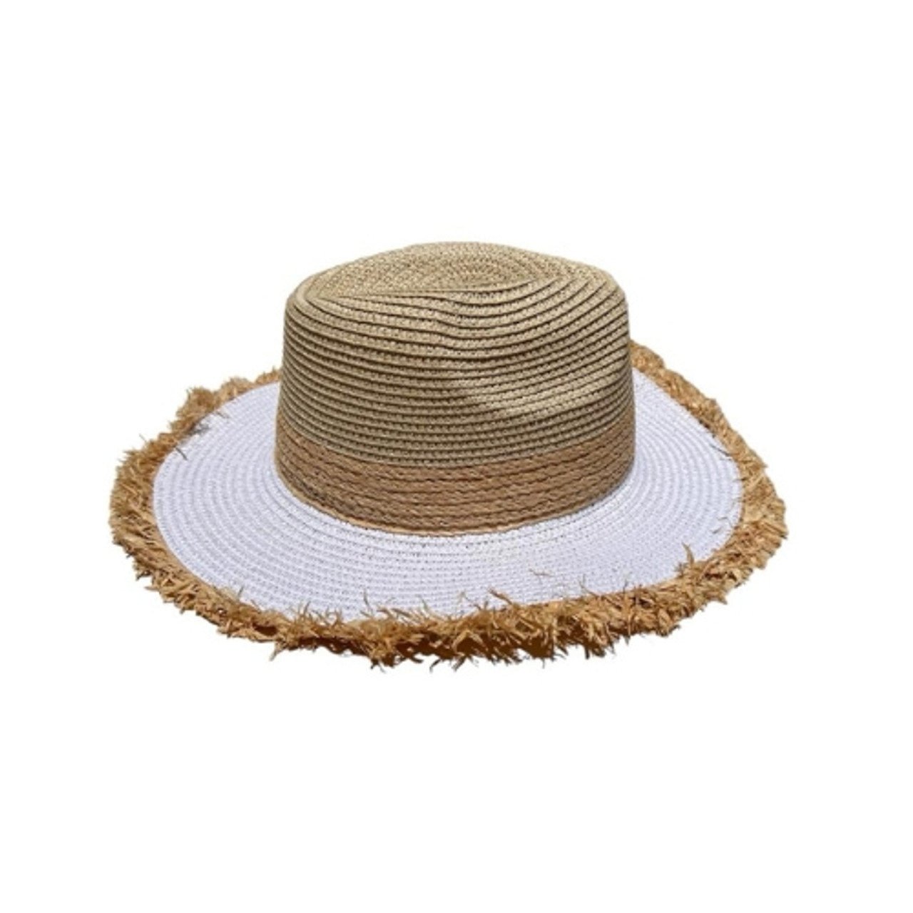 Hat - White And Rope Band - Future Decor