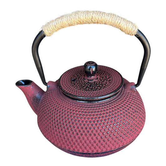 Iron Metal Teapot 600ml - Red - Future Decor