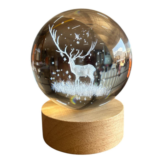 Large Light Up Glass Ball - Stag - Future Decor