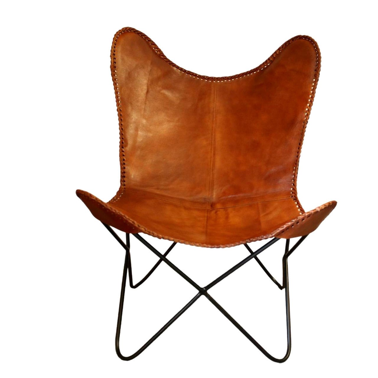 Leather Iron Butterfly Chair - Future Decor