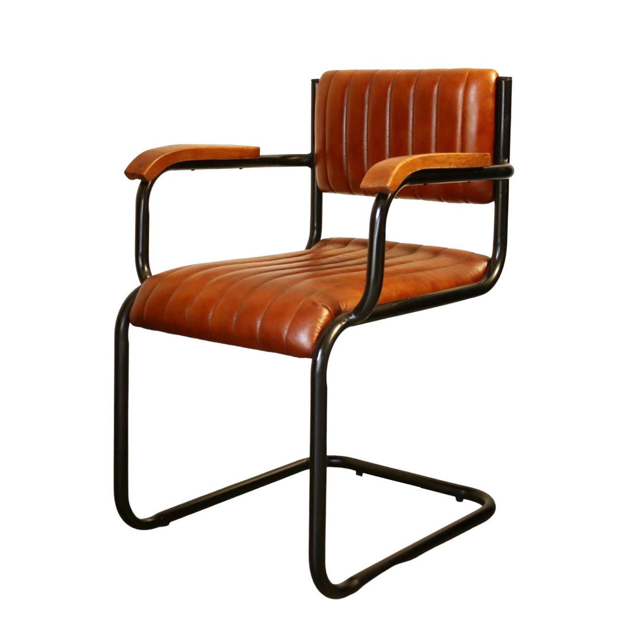 Leather Iron Loop Chair - Future Decor