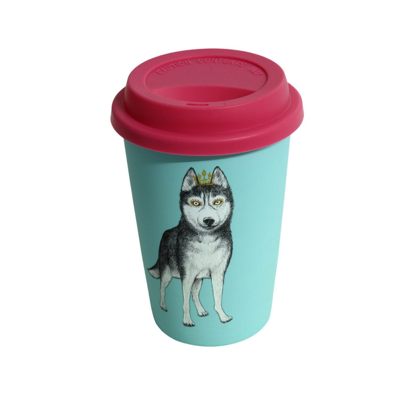 Light Blue Ceramic Travel Mug - Husky - Future Decor