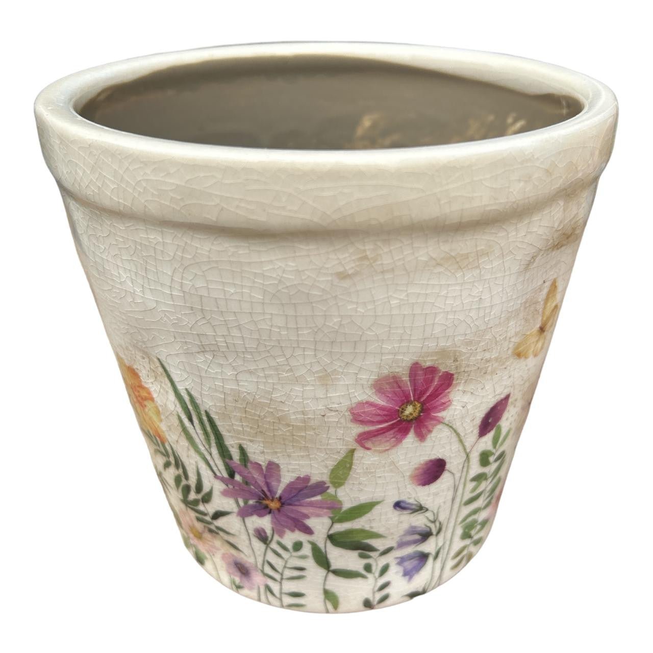 Medium Ceramic Pot - Wild Flower Garden - Future Decor