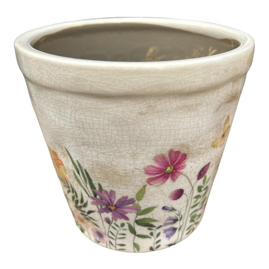 Medium Ceramic Pot - Wild Flower Garden - Future Decor