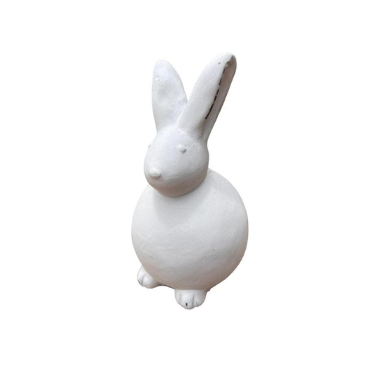 Medium White Cement Bunny - Future Decor