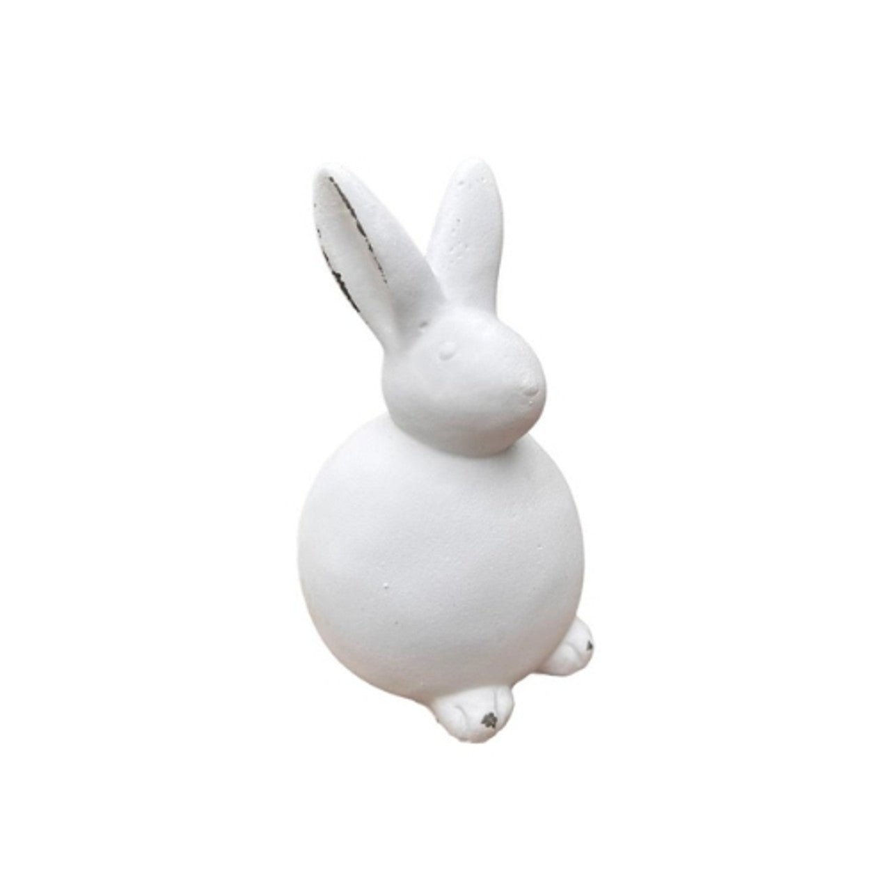 Medium White Cement Bunny - Future Decor