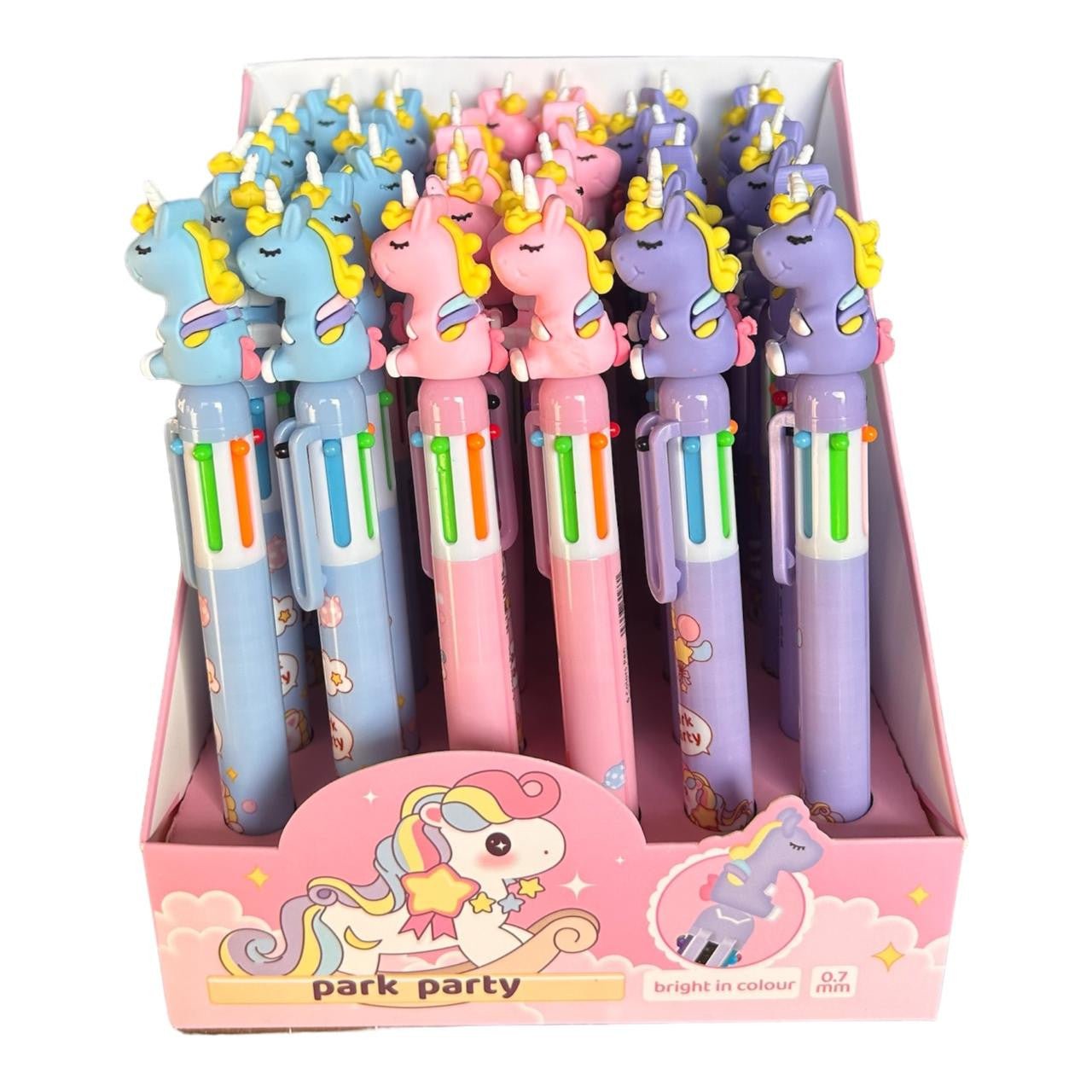 Multicolour Pens Box Of 36 - Unicorns - Future Decor