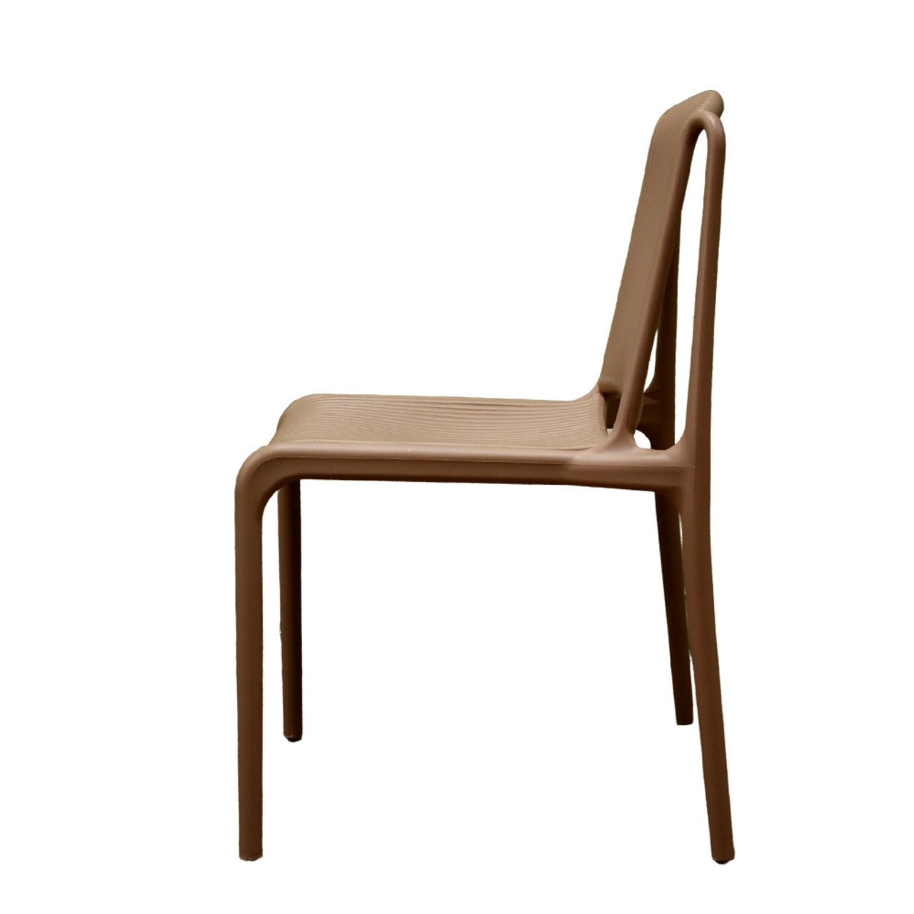 No Arms Stackable Brown Chair - Future Decor